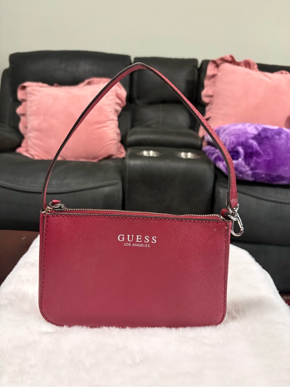 GUESS Red Mini Wristlet Shoulder Bag